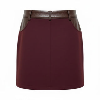 MÊME ROAD M0X-M7122N GONNA Gonna corta con inserti in ecopelle