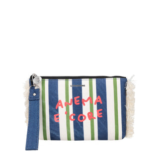 LE PANDORINE Pochette Marina in tessuto con polsiera