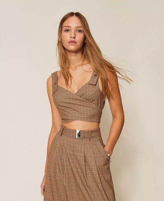 TWINSET ACTITUDE Top in principe di Galles
