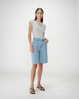 Grace & Mila Bermuda lunghi in denim a 5 tasche