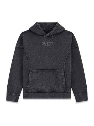 GUESS FELPA Felpa cappuccio con logo ricamato