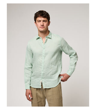 GIANNI LUPO Camicia in lino con colletto