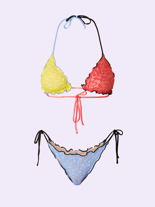 F**K Bikini Crazy Triangolo con Slip Regolabile Celeste
