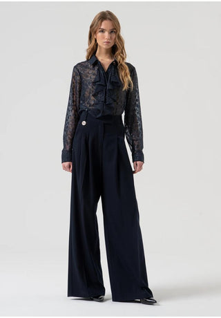 FRACOMINA Pantalone flare con pences