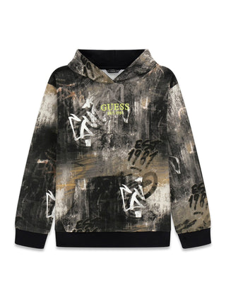 GUESS FELPA Felpa con cappuccio stampata