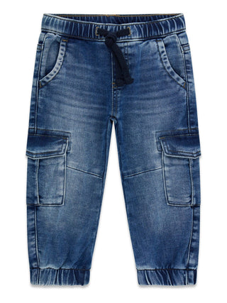 GUESS JEANS Jeans cargo in denim stretch