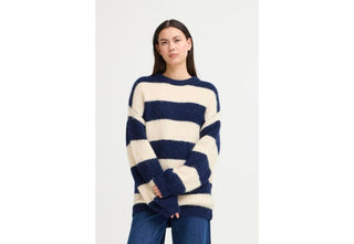 ICHI Maglione oversize a righe