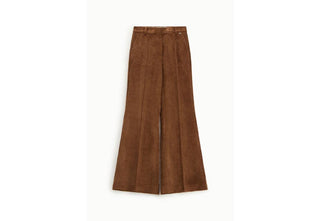 DIXIE Pantaloni velluto palazzo a vita alta