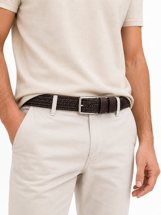 GIANNI LUPO Cintura elasticizzata e intrecciata