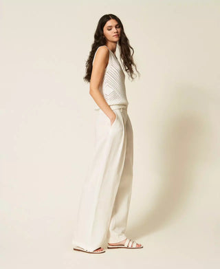 TWINSET ACTITUDE PANTALONI Pantaloni a palazzo in misto lino
