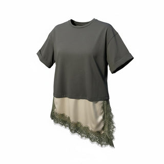 MOTEL T-SHIRT T-shirt fondo pizzo