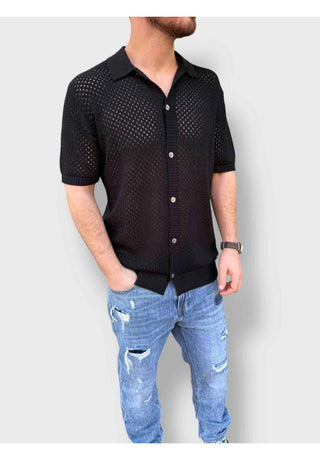 GIANNI LUPO Polo in maglia traforata