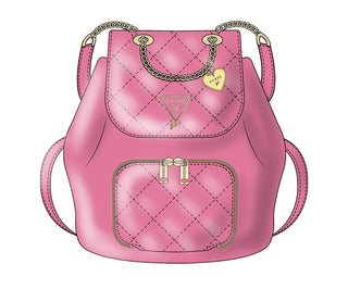 GUESS Zaino effetto nappa trapuntata con placca logo,