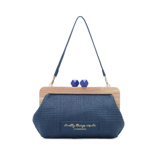 LE PANDORINE Pochette Francy con chiusura in legno