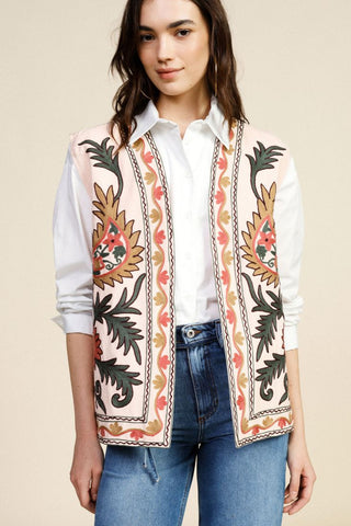 DIXIE Gilet over ricamato