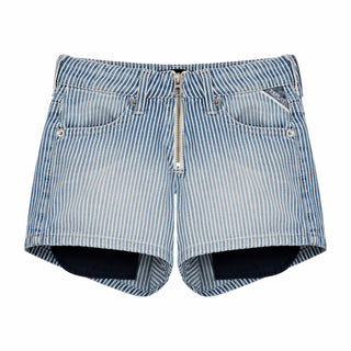 REPLAY Short in denim a righe