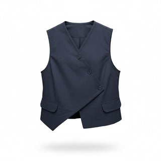 KARMA GILET Gilet allacciatura asimmetrica