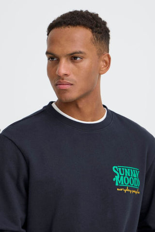 BLEND Felpa girocollo con stampa retro