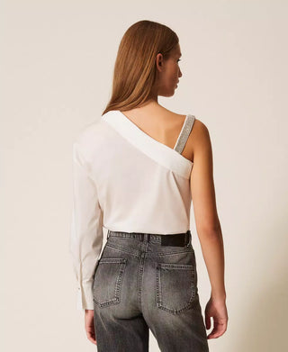 TWINSET ACTITUDE Camicia Monospalla in popeline