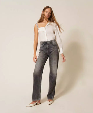 TWINSET ACTITUDE Camicia Monospalla in popeline