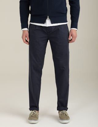 FREDMELLO Pantalone chino in twill di satin stretch