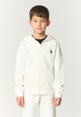 U.S. POLO ASNN. Felpa full zip e cappuccio