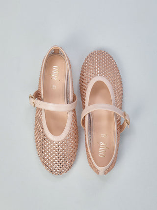OVYE' Ballerina in rete di strass