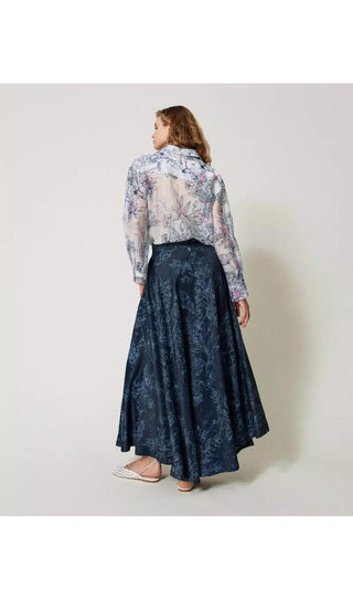 TWINSET ACTITUDE Gonna  jeans  fiori