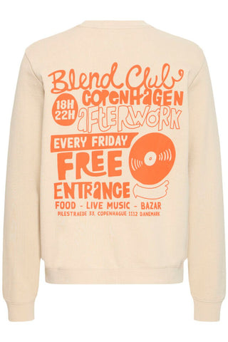 BLEND Felpa girocollo con stampa retro