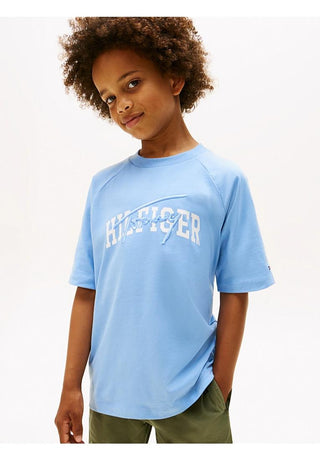Tommy Hilfiger T-shirt con maniche raglan e mix di loghi