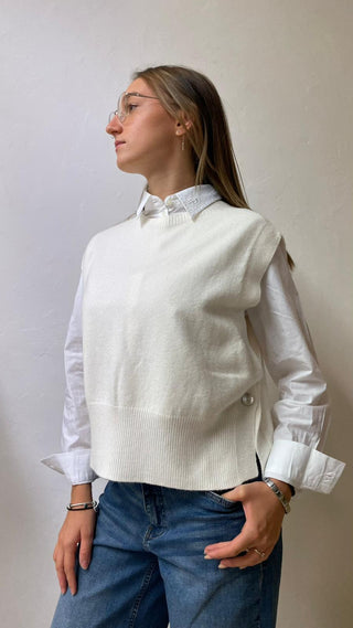 Fairly Gilet in maglia con due bottoni