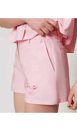 TWINSET ACTITUDE Shorts con ricamo