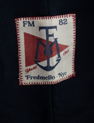 FREDMELLO Felpa full zip con collo in piedi