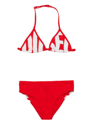 Diesel Bikini in tinta unita con maxi logo