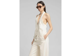 REPLAY W7952.000 GILET Gilet corto realizzato in puro cotone