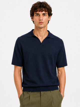 BERNA Polo derby in piquet con logo