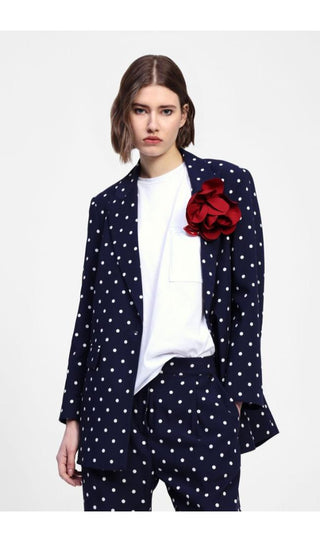 DIXIE Blazer a pois con maxi fiore