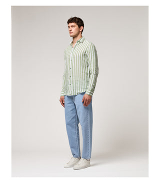 GIANNI LUPO Camicia a maniche lunghe in lino