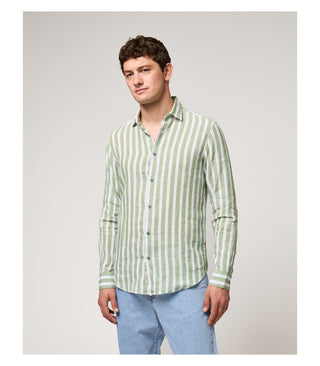 GIANNI LUPO Camicia a maniche lunghe in lino