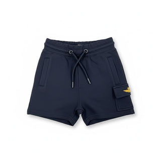 Aeronautica Militare Bermuda in cotone con aquila ricamata