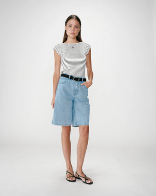 Grace & Mila Bermuda lunghi in denim a 5 tasche