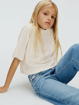 Calvin Klein Jeans T-shirt con logo taglio squadrato