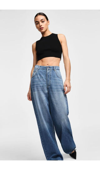 DIXIE Jeans a gamba larga e alta alta