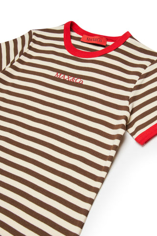 MAX&Co. Abito in cotone a righe