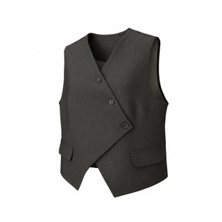 KARMA GILET Gilet allacciatura asimmetrica  con tasche