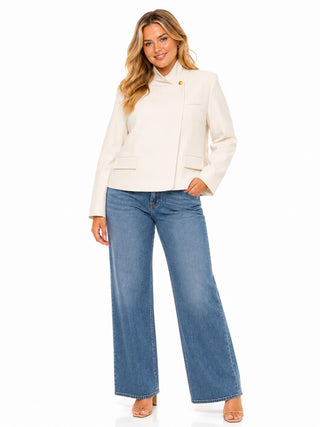 DIXIE Blazer corto con colletto alto e tasche