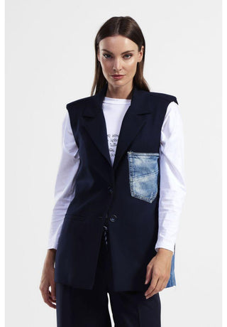 DIXIE Gilet con tasche colorblock