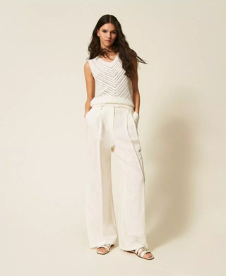 TWINSET ACTITUDE PANTALONI Pantaloni a palazzo in misto lino