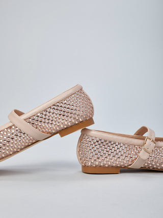 OVYE' Ballerina in rete di strass