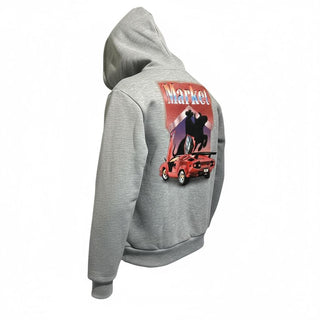 MARKET BHS025 FELPE Felpa cappuccio stampa frontale